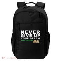 Never Give Up Your Dream Keep Sleeping Funny Sloth Backpack thumb 0