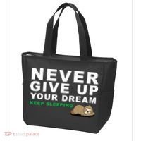Never Give Up Your Dream Keep Sleeping Funny Sloth Tote Bag thumb 3