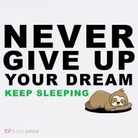 Never Give Up Your Dream Keep Sleeping Funny Sloth Ornament thumb 1