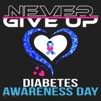 Never Give Up Diabetes Awareness Day Tumbler thumb 3