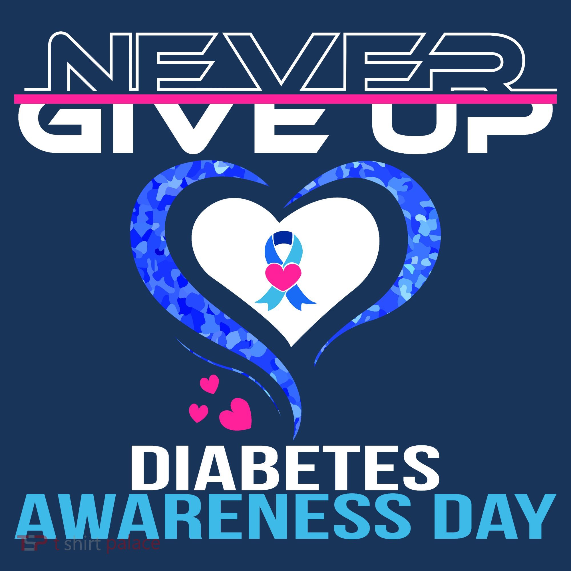 Never Give Up Diabetes Awareness Day Hoodie
