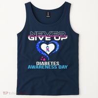 Never Give Up Diabetes Awareness Day Tank Top thumb 2
