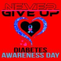 Never Give Up Diabetes Awareness Day Santa Hat thumb 1