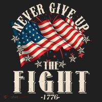 Never Give Up The Fight 1776 USA American Flag Golf Towel thumb 3