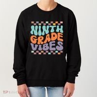 Ninth Grade Vibes Retro Groovy 9th Grade Back To School Women's Sweatshirt thumb 0