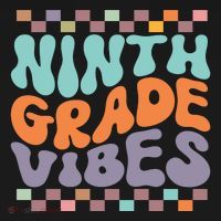 Ninth Grade Vibes Retro Groovy 9th Grade Back To School Toddler Hoodie thumb 2