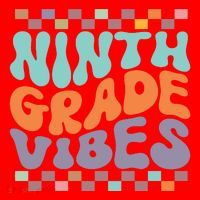 Ninth Grade Vibes Retro Groovy 9th Grade Back To School Santa Hat thumb 1