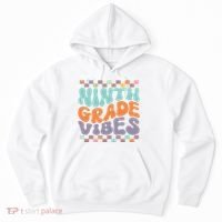 Ninth Grade Vibes Retro Groovy 9th Grade Back To School Hoodie thumb 0