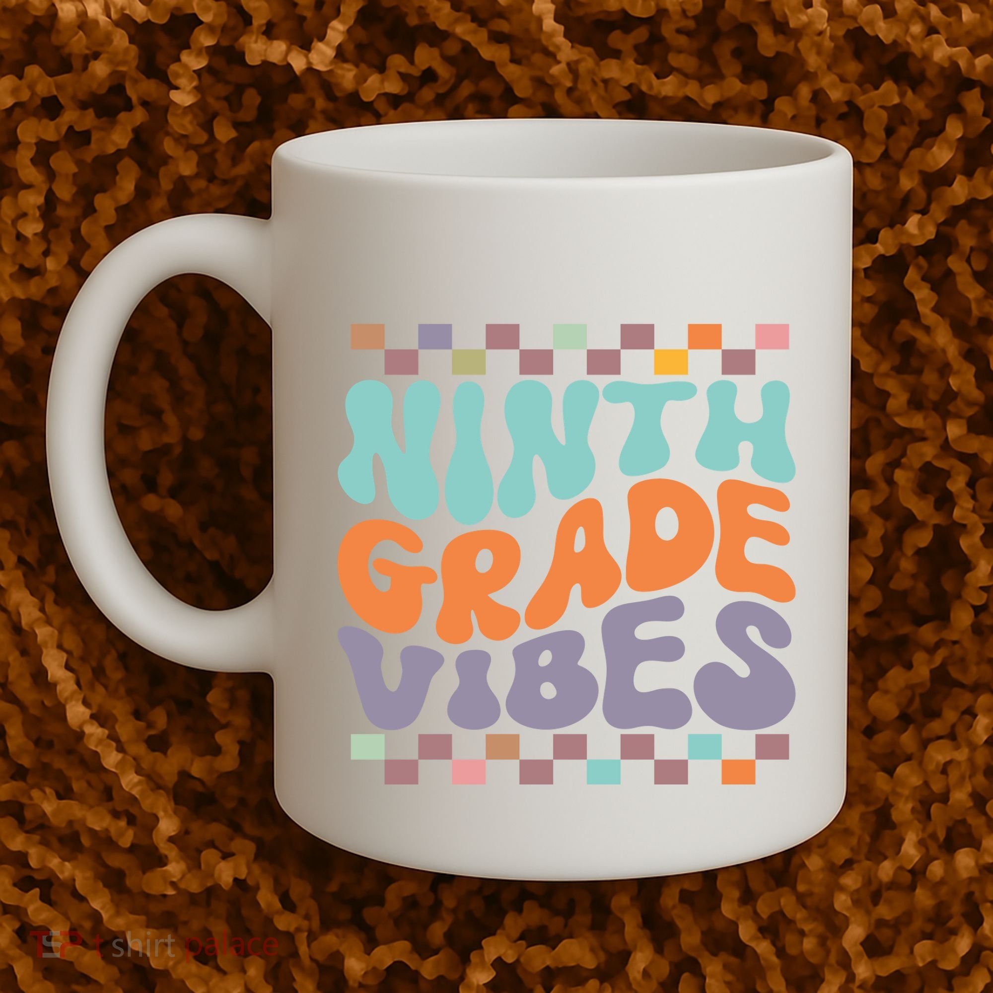 Ninth Grade Vibes Retro Groovy 9th Grade Back To School Coffee Mug