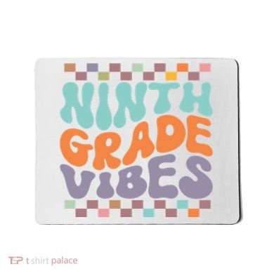 Ninth Grade Vibes Retro Groovy 9th Grade Back To School Mousepad