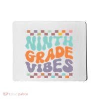 Ninth Grade Vibes Retro Groovy 9th Grade Back To School Mousepad thumb 0