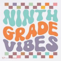 Ninth Grade Vibes Retro Groovy 9th Grade Back To School Ornament thumb 1