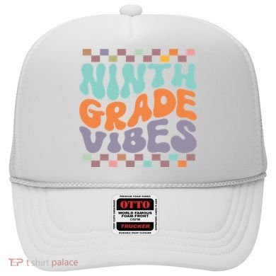 Ninth Grade Vibes Retro Groovy 9th Grade Back To School Hat