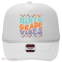 Ninth Grade Vibes Retro Groovy 9th Grade Back To School Hat thumb 0