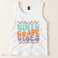 Ninth Grade Vibes Retro Groovy 9th Grade Back To School Tank Top thumb 2