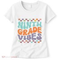 Ninth Grade Vibes Retro Groovy 9th Grade Back To School Women's T-Shirt thumb 0
