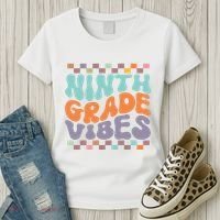 Ninth Grade Vibes Retro Groovy 9th Grade Back To School Women's T-Shirt thumb 3