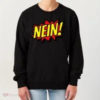 Nein German Which Mean No Comic Style Women's Sweatshirt thumb 0