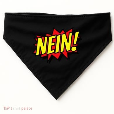 Nein German Which Mean No Comic Style USA-Made Doggie Bandana
