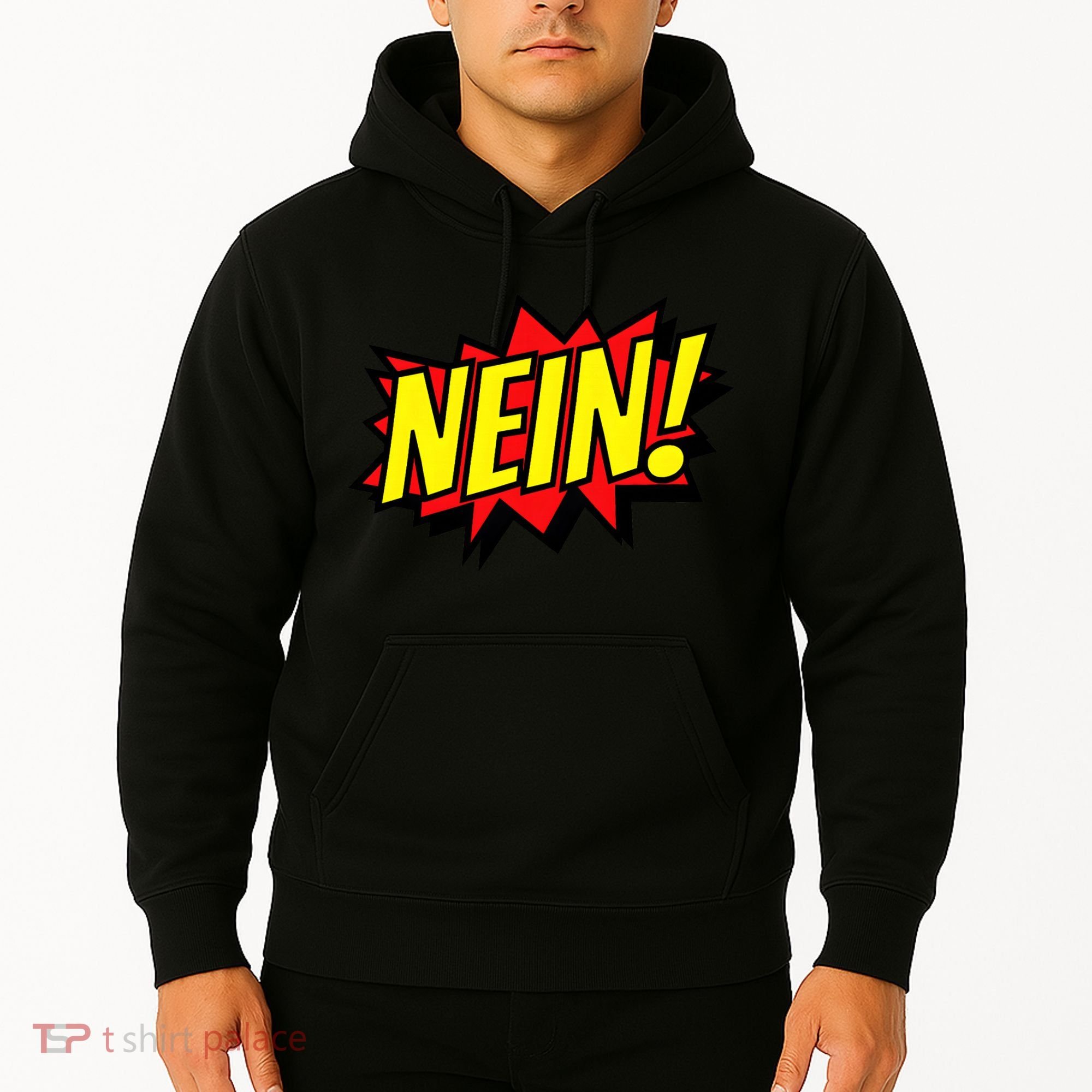 Nein German Which Mean No Comic Style Hoodie