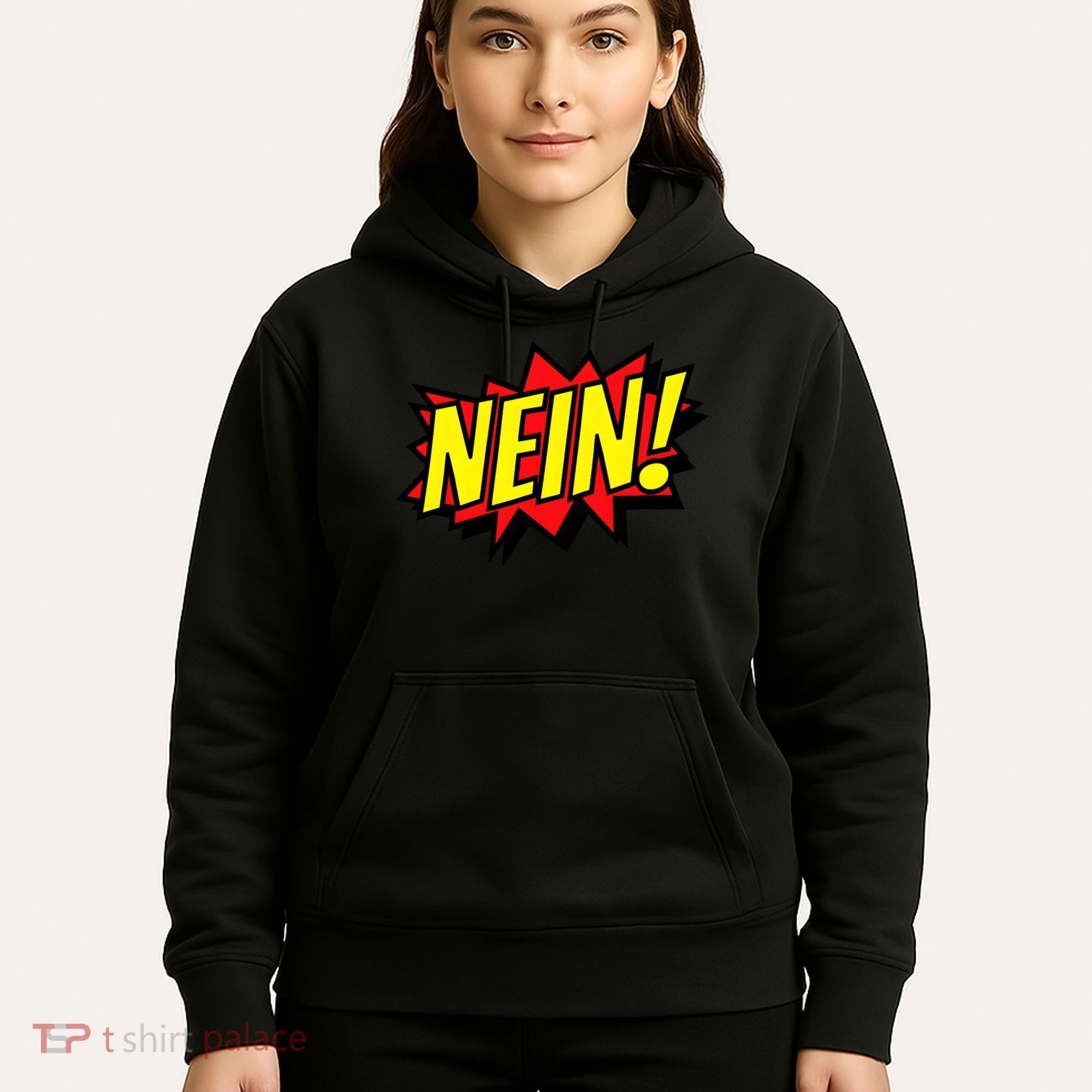 Nein German Which Mean No Comic Style Hoodie