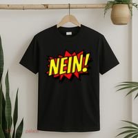 Nein German Which Mean No Comic Style T-Shirt thumb 2