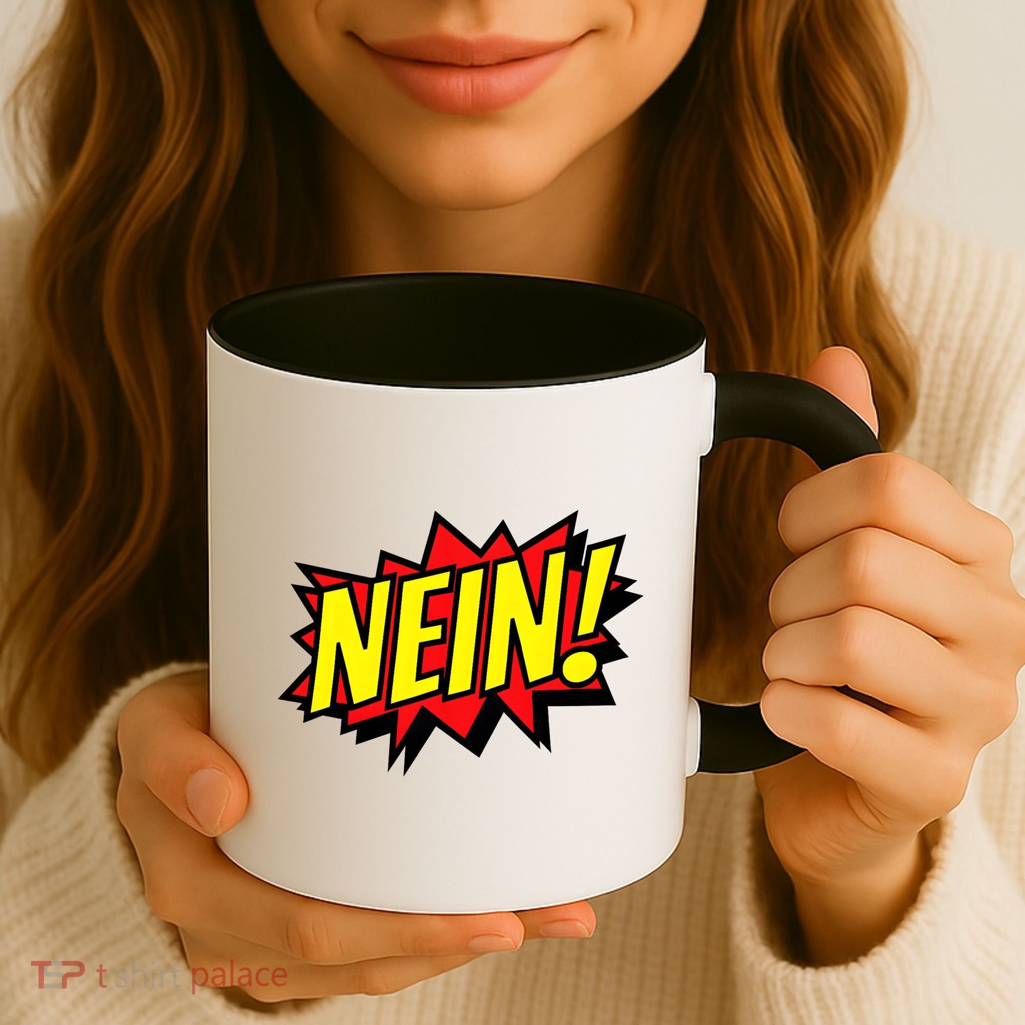 Nein German Which Mean No Comic Style Coffee Mug