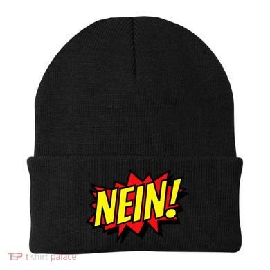 Nein German Which Mean No Comic Style Beanie