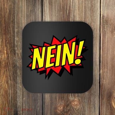 Nein German Which Mean No Comic Style Coaster