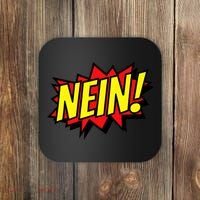 Nein German Which Mean No Comic Style Coaster thumb 0