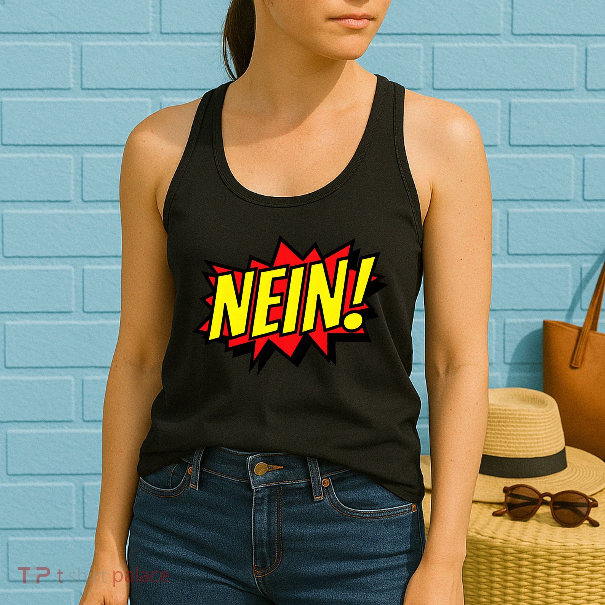 Nein German Which Mean No Comic Style Women's Tank Top
