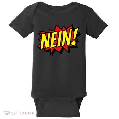 Nein German Which Mean No Comic Style Baby Bodysuit