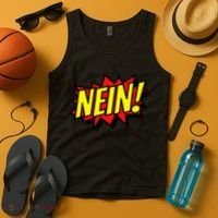 Nein German Which Mean No Comic Style Tank Top thumb 4