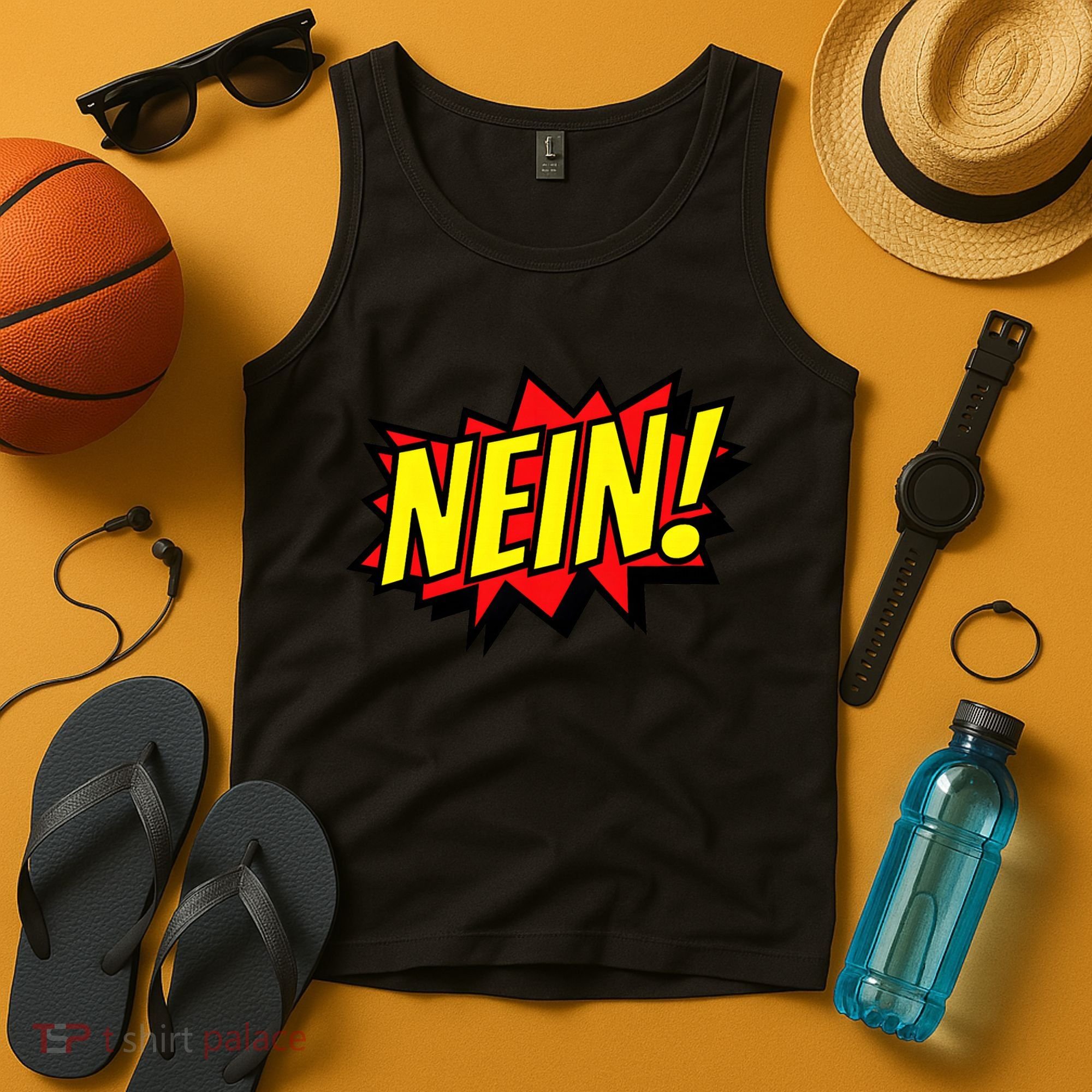 Nein German Which Mean No Comic Style Tank Top