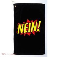 Nein German Which Mean No Comic Style Golf Towel thumb 0