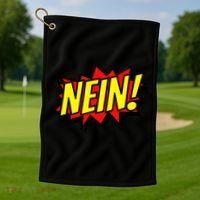 Nein German Which Mean No Comic Style Golf Towel thumb 1