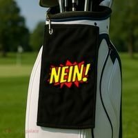 Nein German Which Mean No Comic Style Golf Towel thumb 2