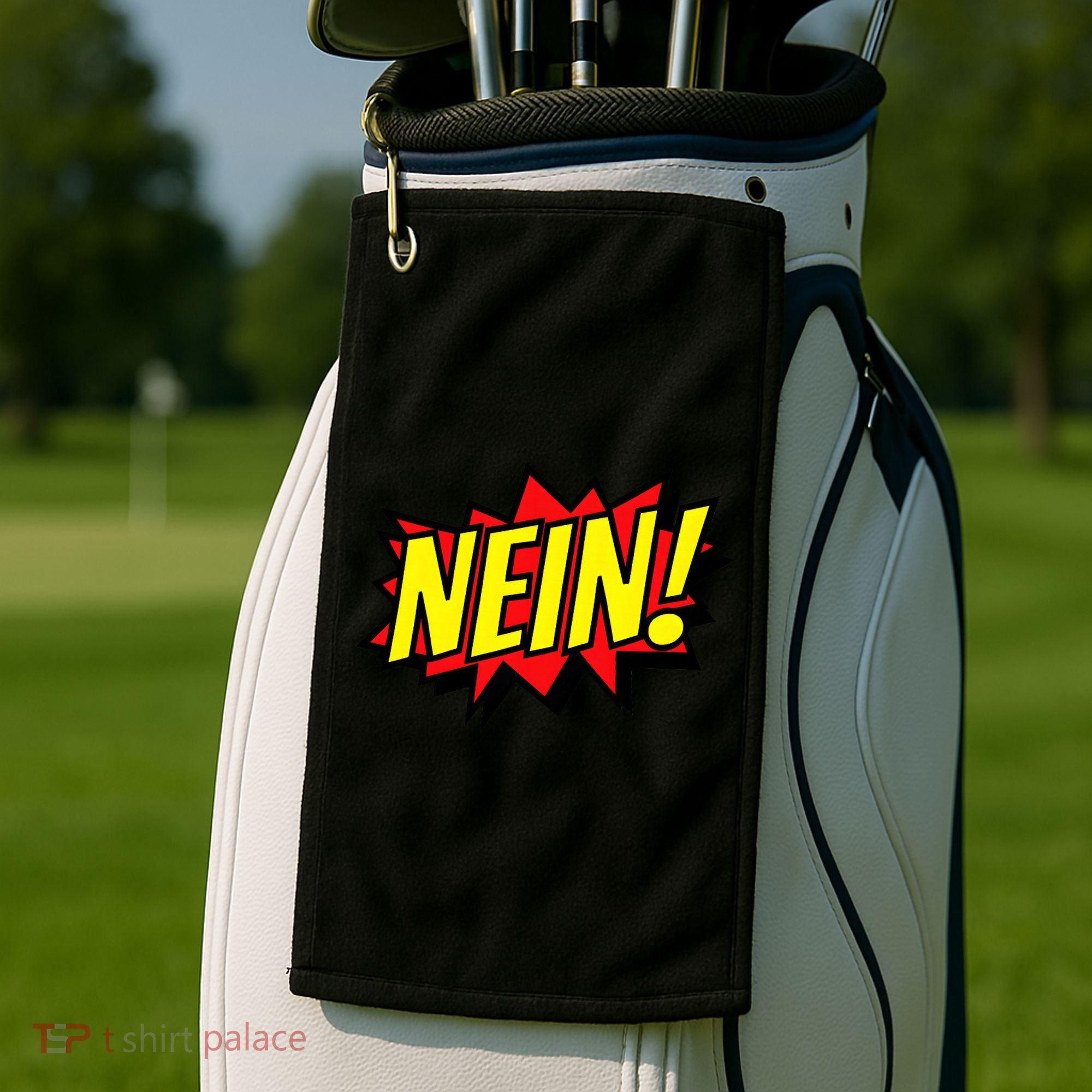 Nein German Which Mean No Comic Style Golf Towel