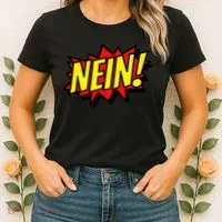 Nein German Which Mean No Comic Style Women's T-Shirt thumb 2