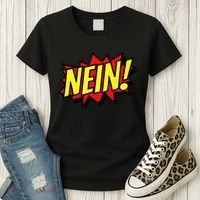 Nein German Which Mean No Comic Style Women's T-Shirt thumb 3