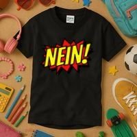 Nein German Which Mean No Comic Style Kids T-Shirt thumb 3