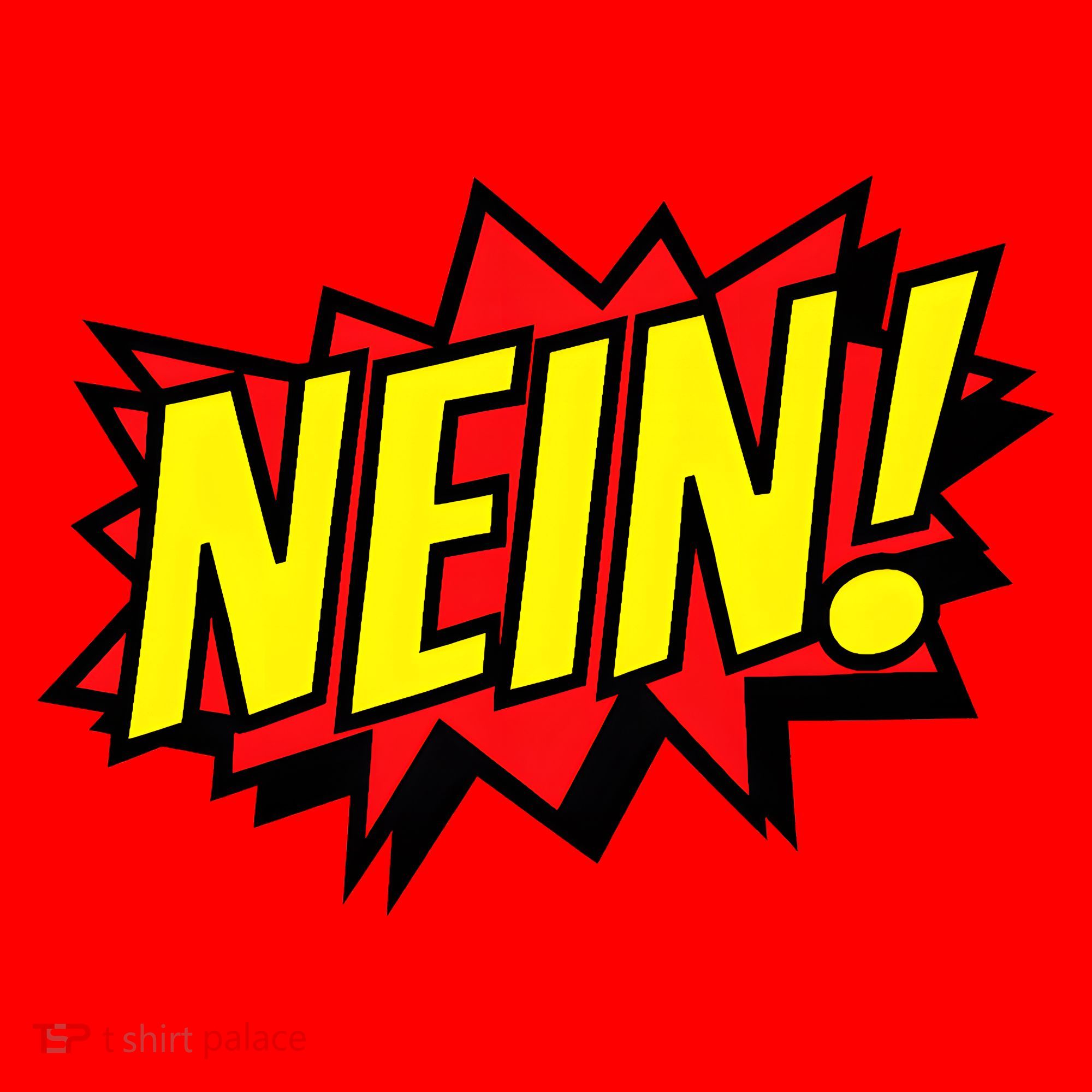 Nein German Which Mean No Comic Style Santa Hat