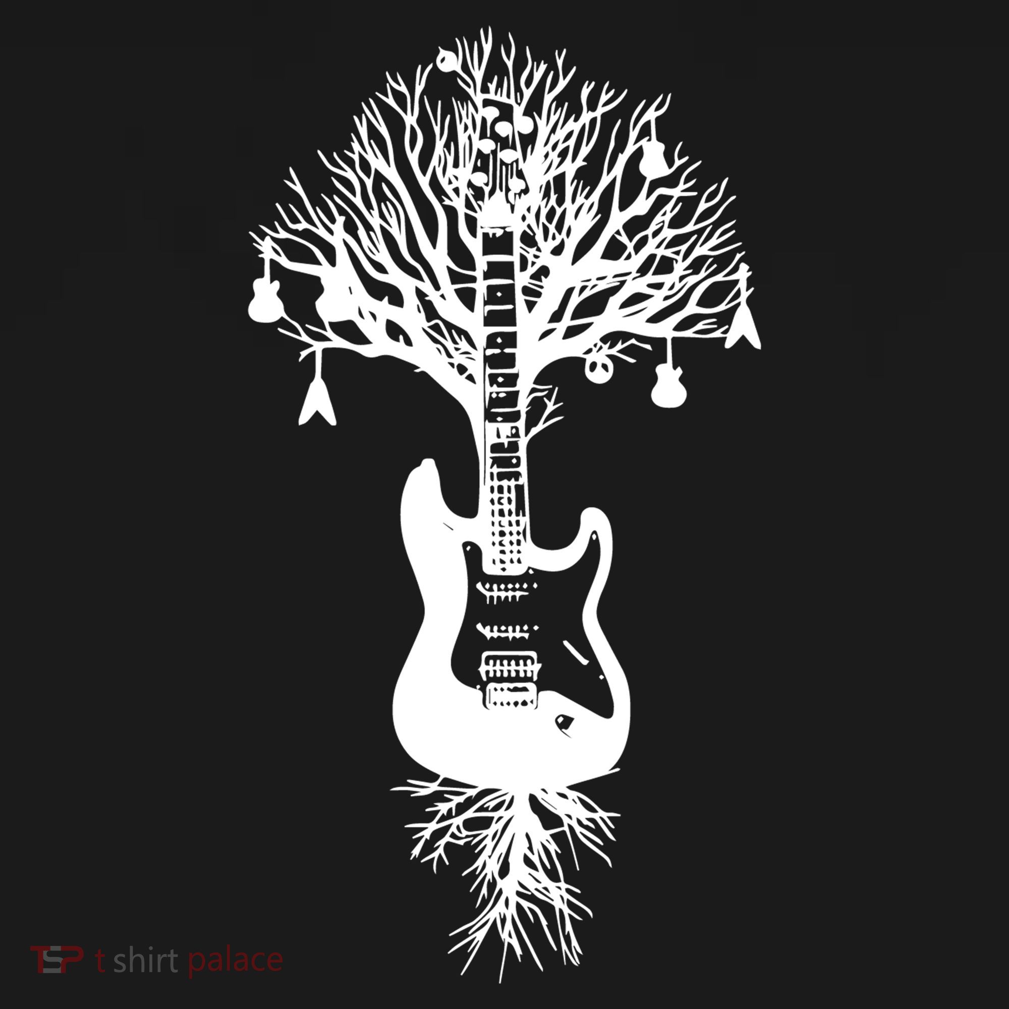 Nature Guitar White Tree Music Banksy Art Backpack