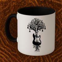 Nature Guitar White Tree Music Banksy Art Coffee Mug thumb 2