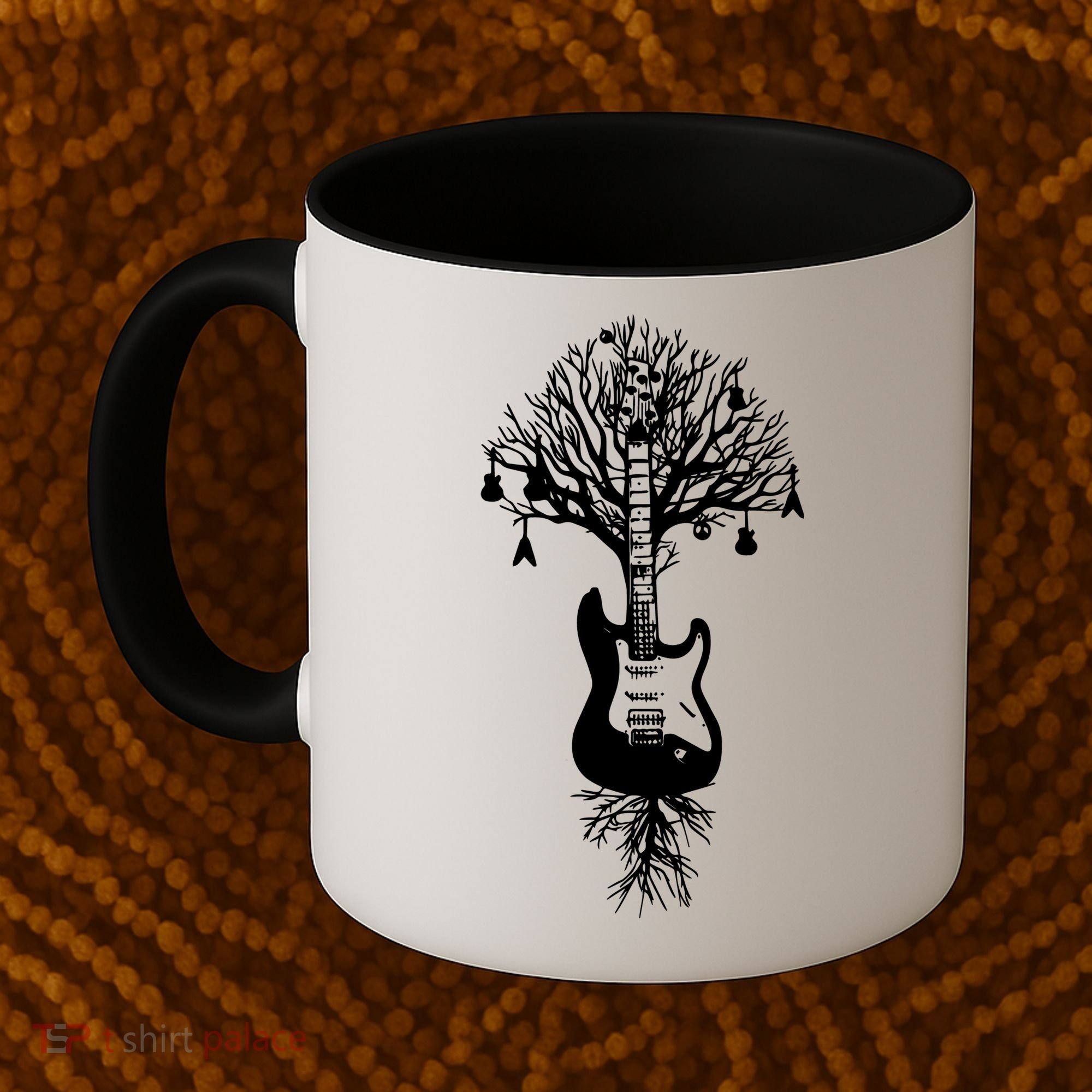 Nature Guitar White Tree Music Banksy Art Coffee Mug
