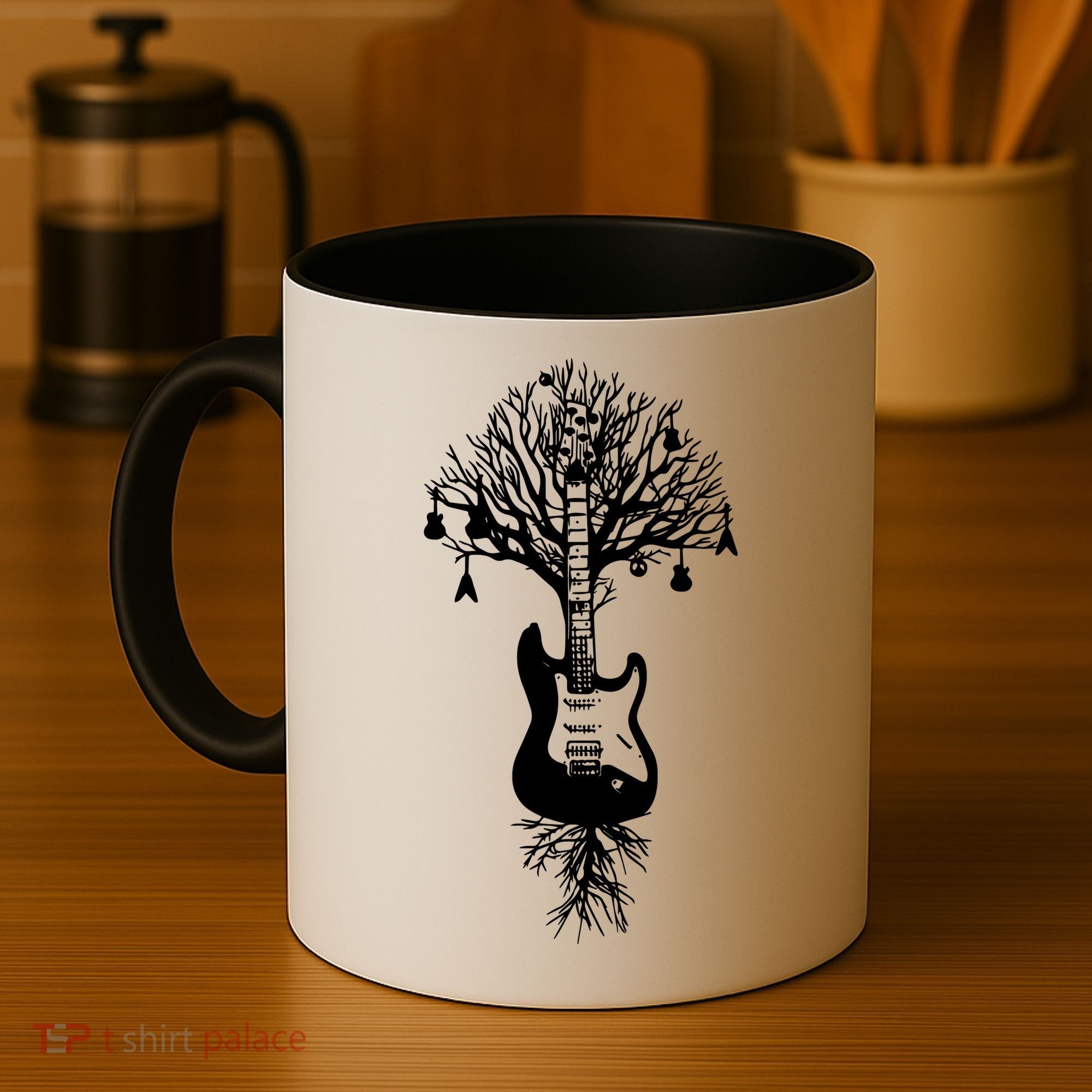 Nature Guitar White Tree Music Banksy Art Coffee Mug