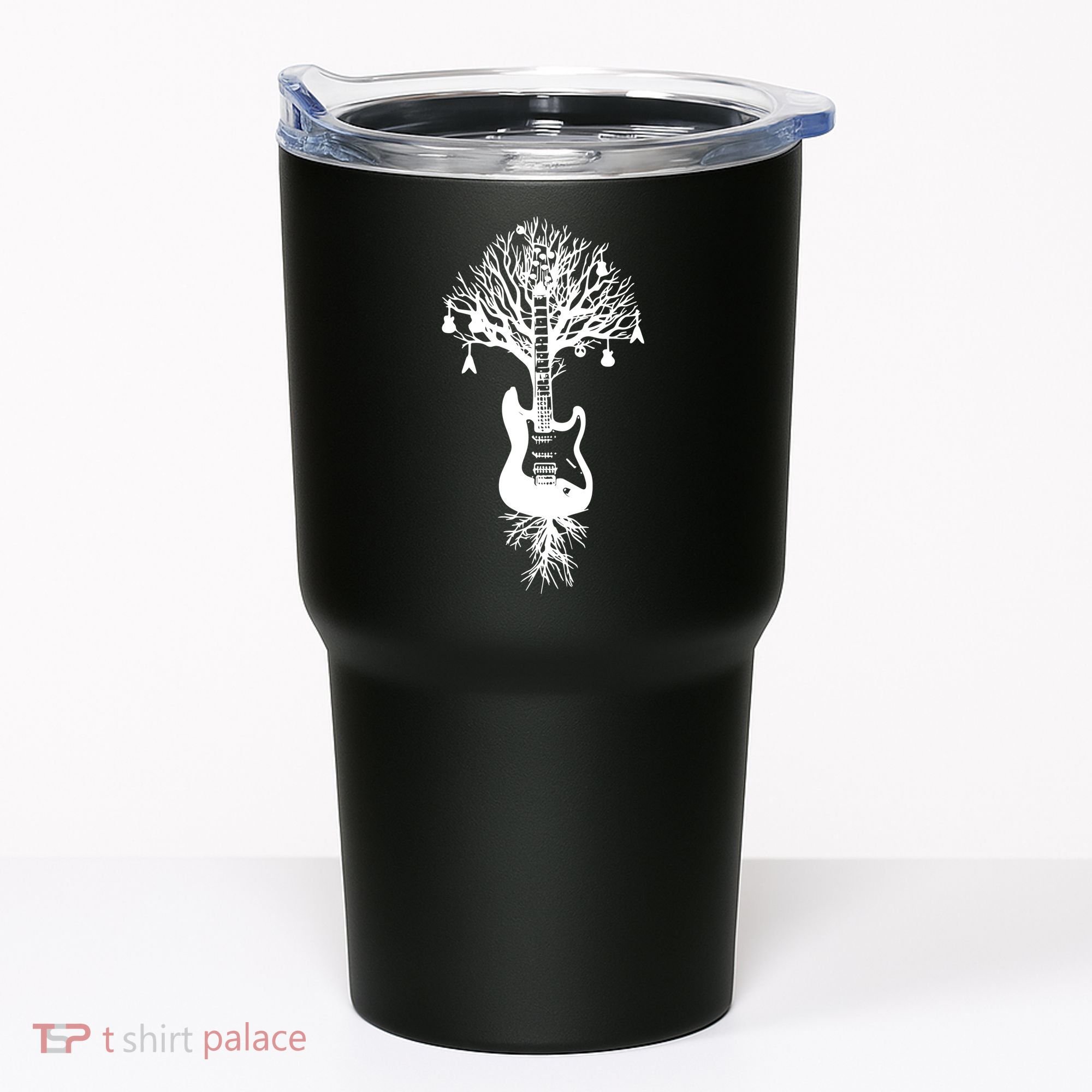 Nature Guitar White Tree Music Banksy Art Tumbler