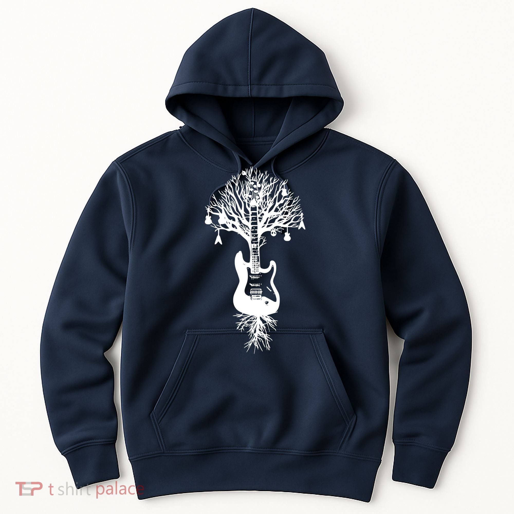 Nature Guitar White Tree Music Banksy Art Hoodie