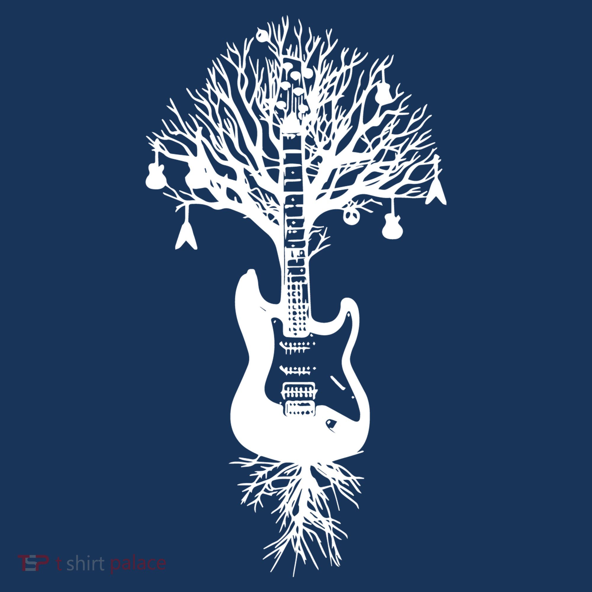 Nature Guitar White Tree Music Banksy Art Coaster