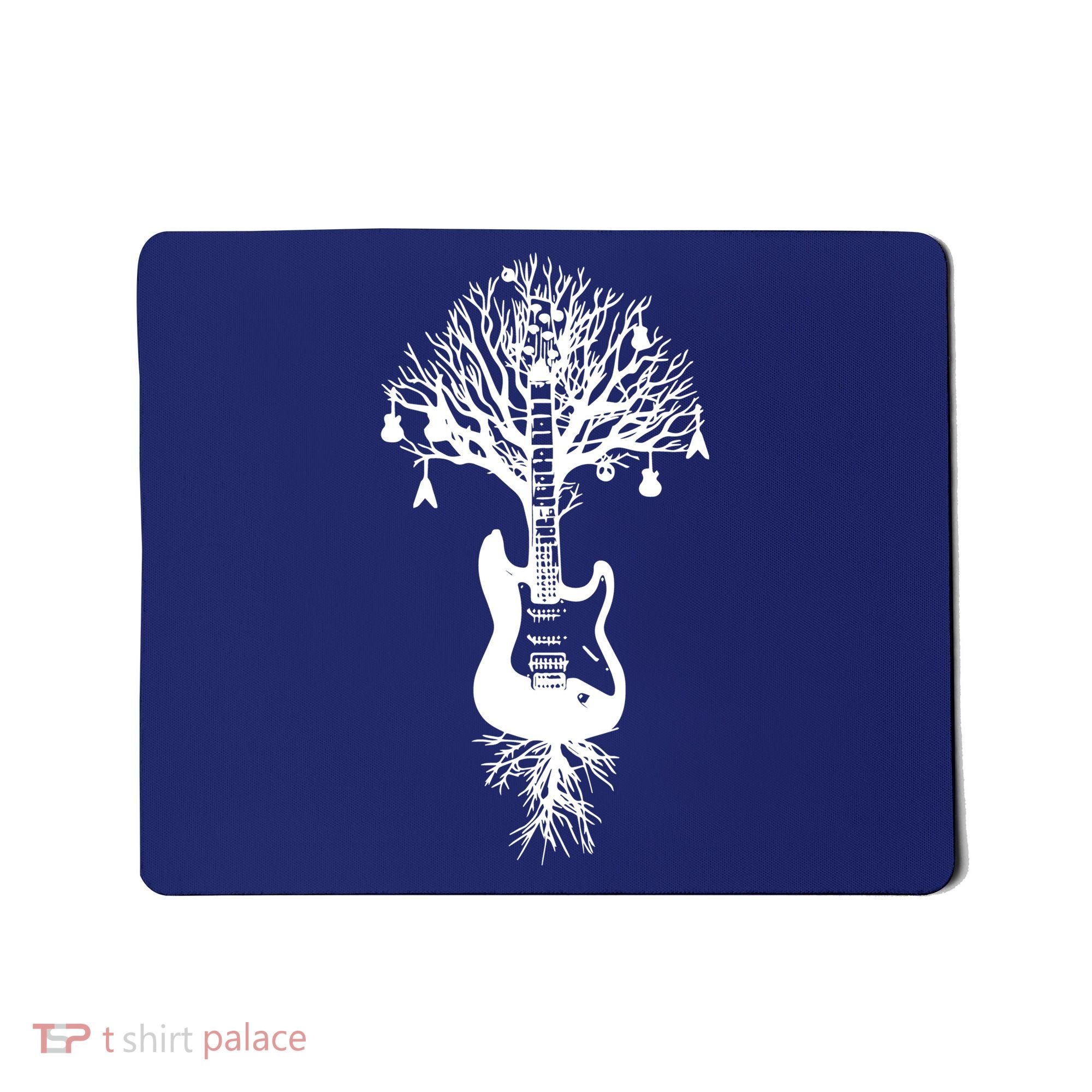 Nature Guitar White Tree Music Banksy Art Mousepad